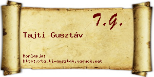 Tajti Gusztáv névjegykártya