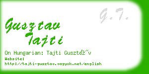 gusztav tajti business card